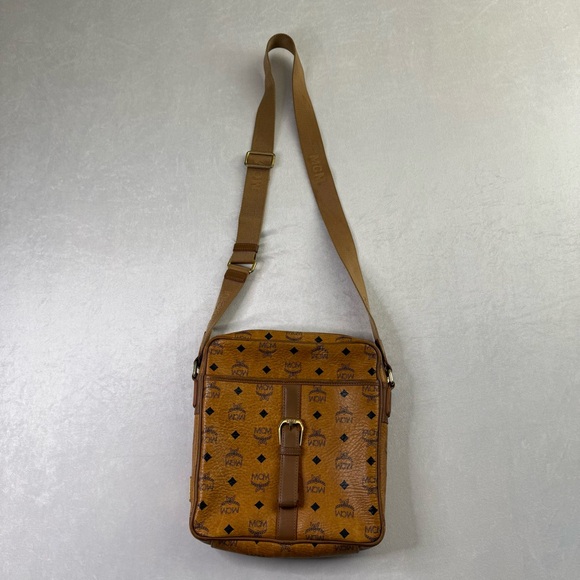 Used MCM Brown visettos Crossbody Bag with Logo Pattern see other pictures - Picture 8 of 16